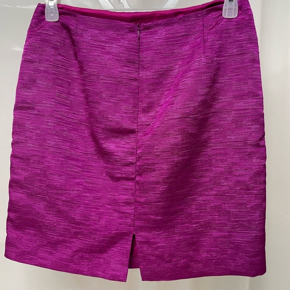 Antonio Melani Fushia Pencil skirt textured sheen Sz 8 night out wedding dressy - Picture 4 of 8